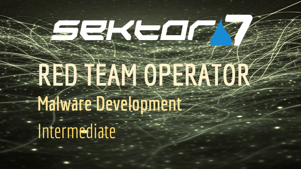 RED TEAM Operator: Malware Development Intermediate
